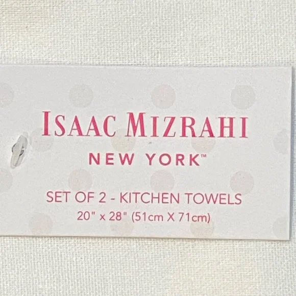 Isaac Mizrahi set of 2 Love kitchen towels - Picture 4 of 6
